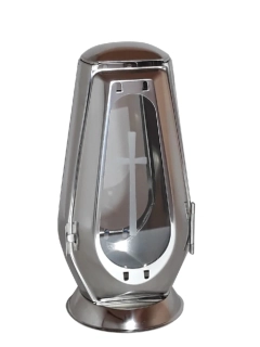 Hřbitovní lampa L3 - nerezová, kruhová