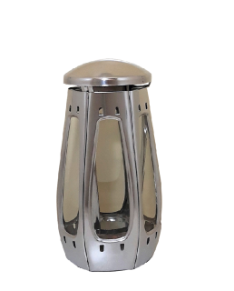Hřbitovní lampa L6 - nerezová, šestihranná